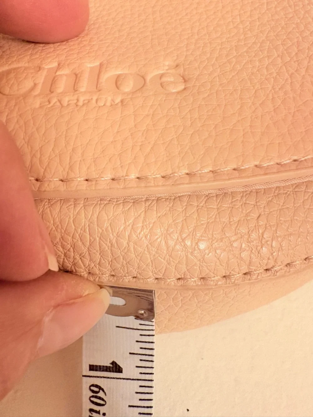 Chloé Parfum Blush Pink Pebbled Wristlet | NWOT - Picture 10 of 10